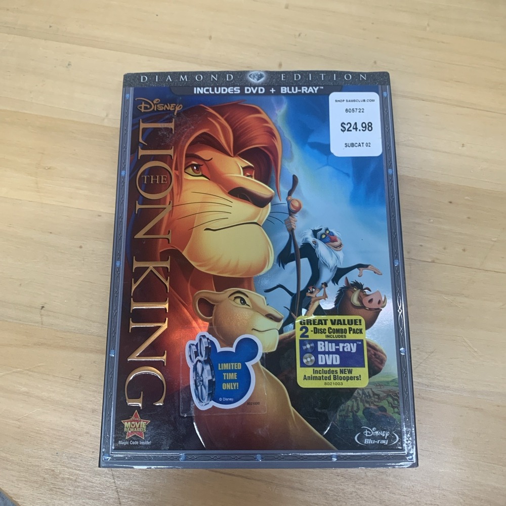 Blu-ray + DVD - Disney The Lion King (Diamondโ Edition) Slip Cover NEW SEALED